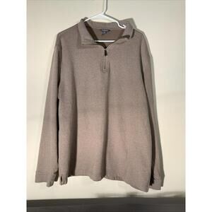 Van Heusen Xxl Tan Golf Quarter zip Long Sleeve Sweater